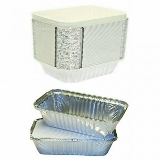 No6a Aluminium Foil Food Containers Perfect For Home or Takeaway with LIDS 