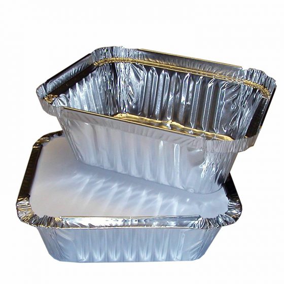 100 x ALUMINIUM FOIL FOOD CONTAINERS+LIDS No6a PERFECT FOR HOME AND TAKEAWAY USE 