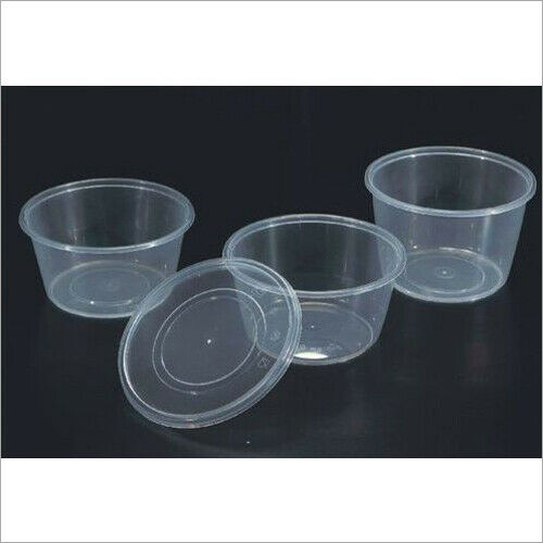 PLASTIC ROUND CONTAINERS TUB WITH LIDS CLEAR FOOD SAFE TAKEAWAY 